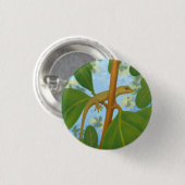 Jeminee! Gekko schilderen Ronde Button 3,2 Cm (Voorkant /achterkant)