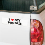 J'Encens Mon Sticker Bumper Poodle (Sur camion)