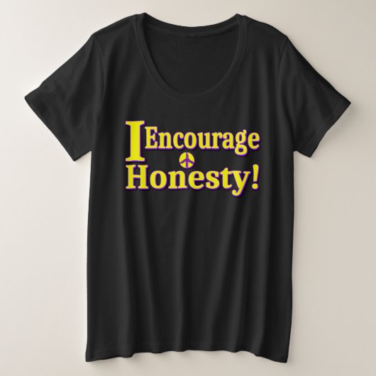 "J'encourage l'honnêteté !" Un Design Sympa. Comma (Design devant)