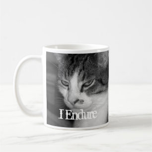 "J'Endure" Crabby Cat Mug