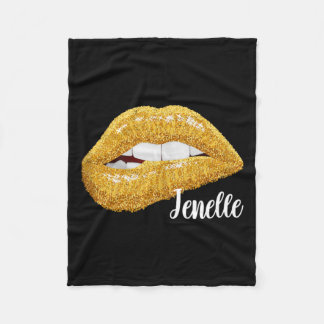 Jenelle - cadeau met naam zonder mouwen fleece deken