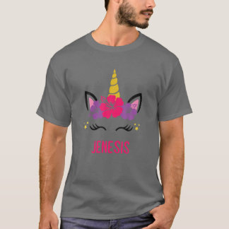 JENESIS Persoonlijk Unicorn Face T-shirt