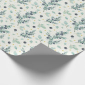 Jeneverbes en bessen patroon cadeaupapier (Hoek)