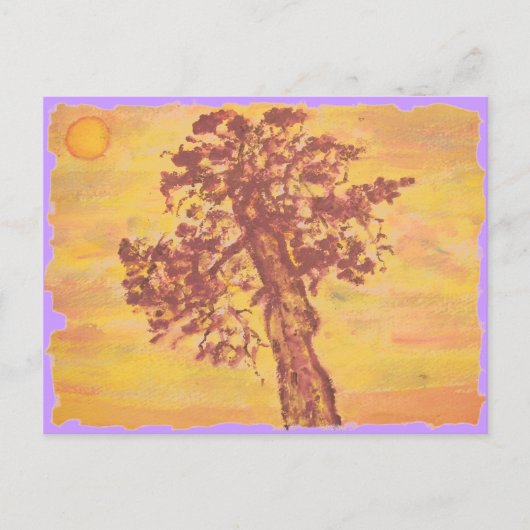 jeneverbes zonsondergang briefkaart (Voorkant)