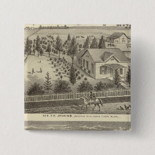 Jenkins, Snyder residences Vierkante Button 5,1 Cm