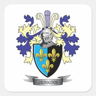 Jenkins Wapenmunt Vierkante Sticker