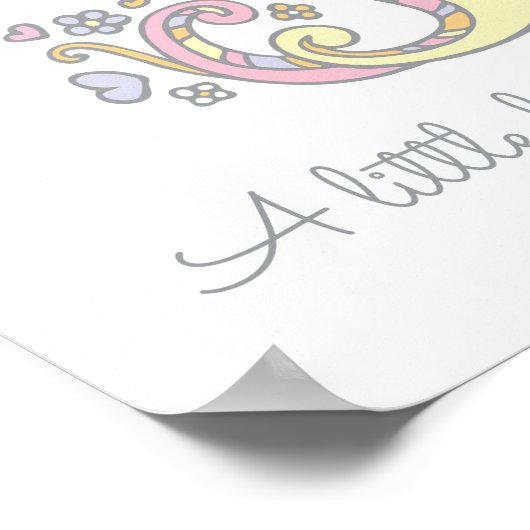 Jenna nom et signification doodle poster d'art ini (Coin)