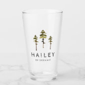 JENNA Pine Tree Camp Mountain Bachelorette Glas (Voorkant)