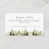 JENNA Rustic Pine Baby Diaper Raffle Ticket Game (Voorkant)