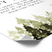 JENNA Rustic Pine raadt het Baby Baby shower Poster (Hoek)