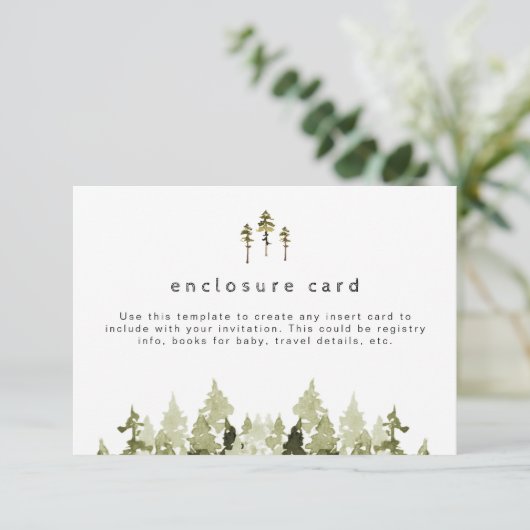 JENNA Rustic Waterverf Pine Enclosure Kaart (Staand voorkant)