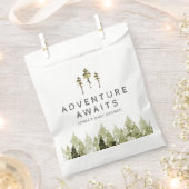 JENNA Rustic Waterverf Pine Tree Baby shower Bedankzakje (Geknipt)