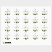 JENNA Rustic Waterverf Pine Tree Baby shower Ronde Sticker (Vel)