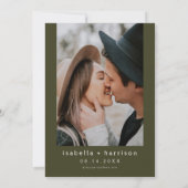 JENNA Rustic Waterverf Pine Tree Save the Date Kaart (Achterkant)