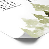 JENNA Rustic Waterverf Pine Tree Seating Chart Poster (Hoek)