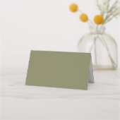 JENNA Rustic Waterverf Pines Tented Place Card (Achterkant)