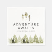 JENNA Rustieke Waterverf Pijnboom Bruidsdouche Servet (Voorkant)