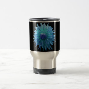 Jennie Bleue Sur Mug De Voyage En Aluminium Noir