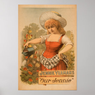Jennie Yeamans "Our Jennie" Theater Poster