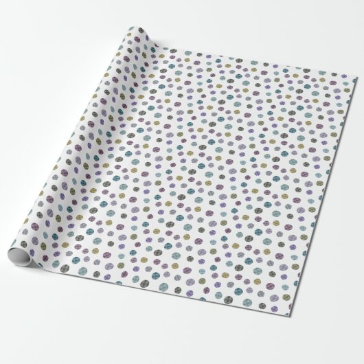 Jennifer Collection Watercolor Kleine Stippen Cadeaupapier (Uitgerold)