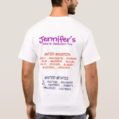 Jennifer is tot perfect t-shirt (Achterkant)