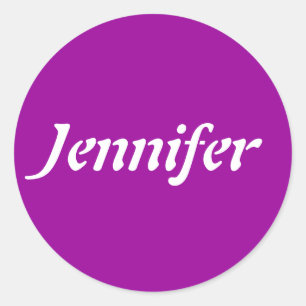Jennifer Name Sjabloon Ronde Sticker