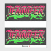 Jennifer Vorname Name Graffiti Aufkleber Sticker (Vel)