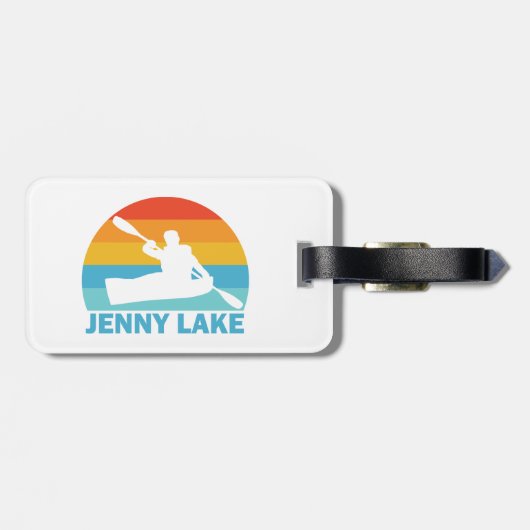 Jenny Lake Grand Teton Nationaal Park Kajak Bagagelabel (Achterkant horizontaal)