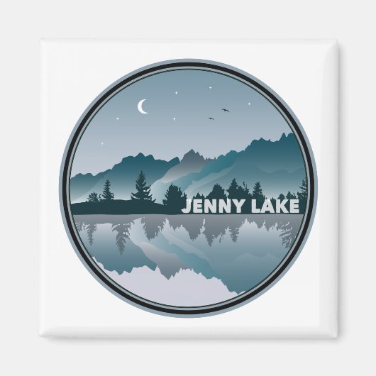 Jenny Lake Grand Teton National Park Reflection Magneet (Voorkant)