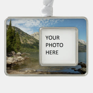 Jenny Lake in Grand Teton National Park Verzilverd Kader Ornament