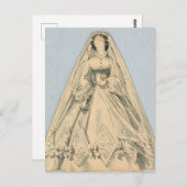 Jenny Lind Paper Doll Bridal Gown Briefkaart (Voorkant / Achterkant)