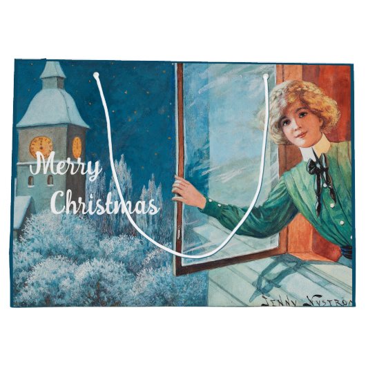 Jenny Nyström Custom Merry Christmas Groot Cadeauzakje (Achterkant)