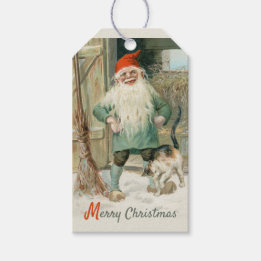 Jenny Nyström kerstbrownie en kat CC1194 Cadeaulabel