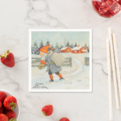 Jenny Nystrom - Kerstoude Zweedse illustratie Servet (Insitu)