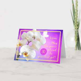 Jenny Orchids Heart Elegant Gold Lijst Kaart