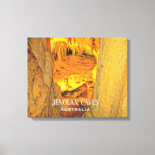Jenolan Caves limestone groves Australië Canvas Afdruk (Voorkant)
