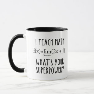 J'enseigne la tasse de café de professeur de math