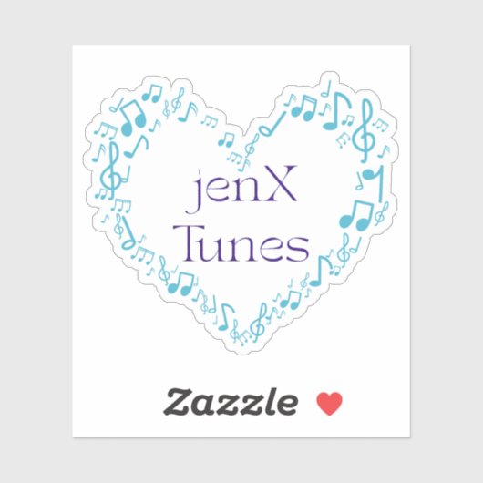 jenX Tunes Official Merch Sticker (Vel)
