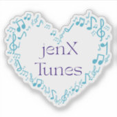 jenX Tunes Official Merch Sticker (Voorkant)