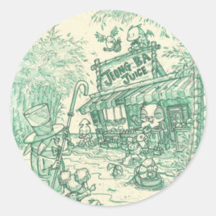 Jeong Ba Juice Ronde Sticker