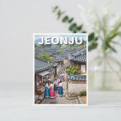 Jeonju Hanok Village Zuid-Korea Briefkaart (Staand voorkant)