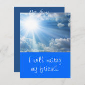 J'épouserai mon ami. Invitations pour mariages (Devant / Derrière)