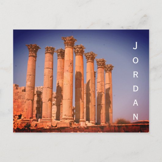 jerash kolommen jordan briefkaart (Voorkant)