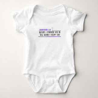 Jeremia 1:5 Christelijke Baby Bodysuit uit één stu