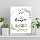 Jeremia 29:11 Eucalyptus personaliseren Poster
