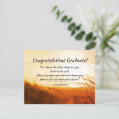 Jeremia 29:11 "Ik ken de plannen" Afstuderen Briefkaart (Staand voorkant)