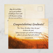 Jeremia 29:11 "Ik ken de plannen" Afstuderen Briefkaart (Voorkant / Achterkant)