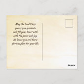 Jeremia 29:11 "Ik ken de plannen" Afstuderen Briefkaart (Achterkant)