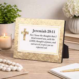 Jeremia 29:11 Ik Ken De Plannen Gouden Bijbelvers Fotoplaat