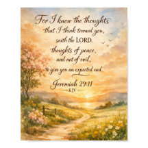 Jeremia 29:11 KJV Poster – Bijbelvers Kunst